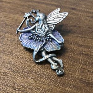 Pewter Fairy Brooch